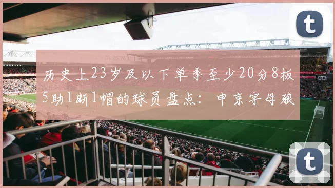 历史上23岁及以下单季至少20分8板5助1断1帽的球员盘点:申京字母狼王等人